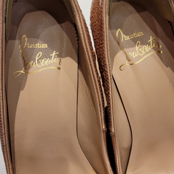 Extremely rare Christian Louboutin Very Prive in "Salmon" (nude) sequin in 37.5 - Picture 10 of 16